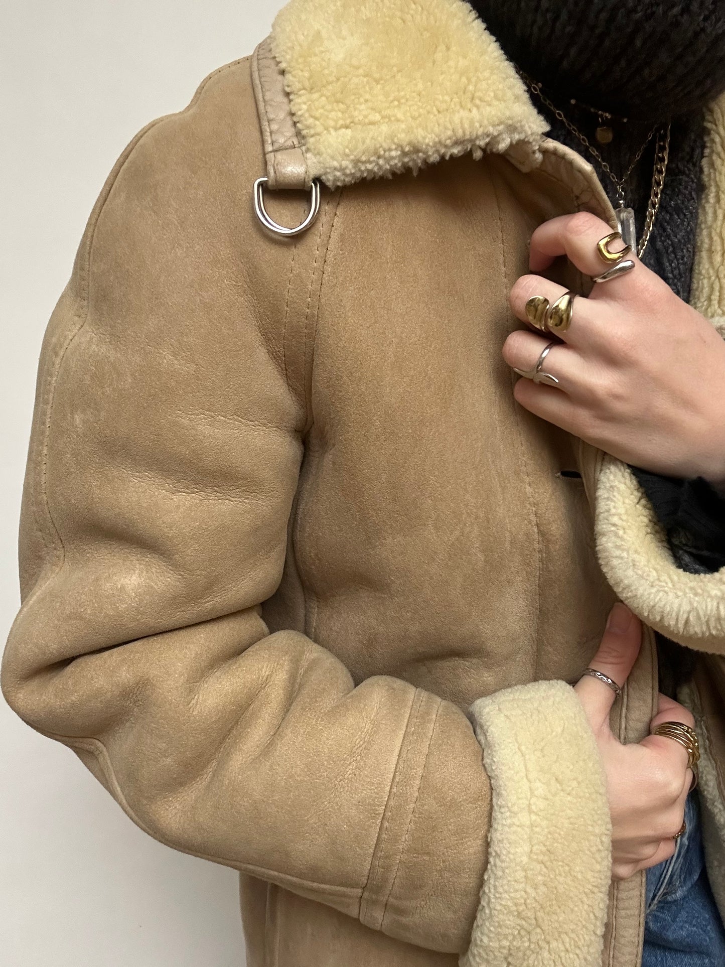Peau lainée beige