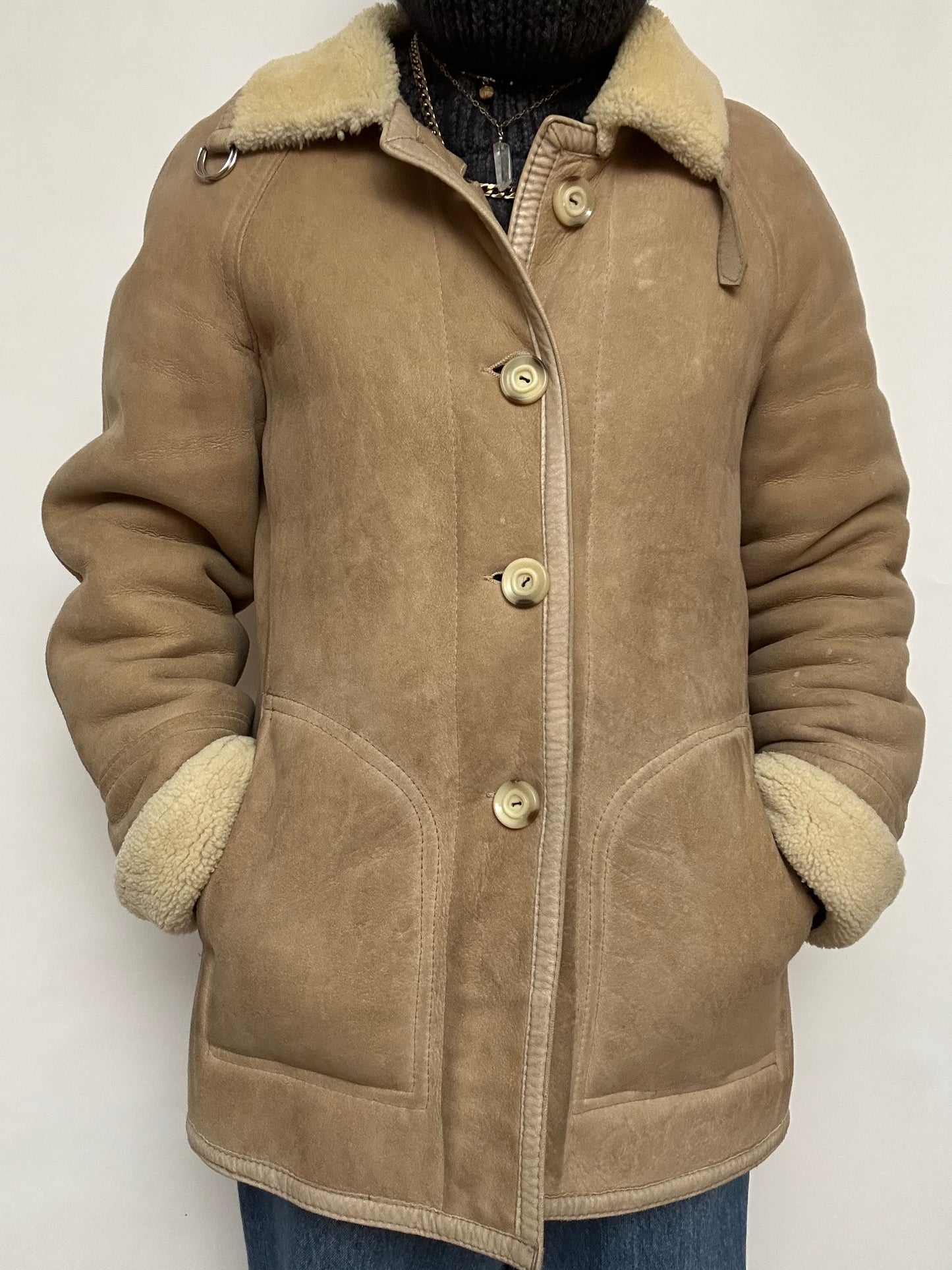 Peau lainée beige
