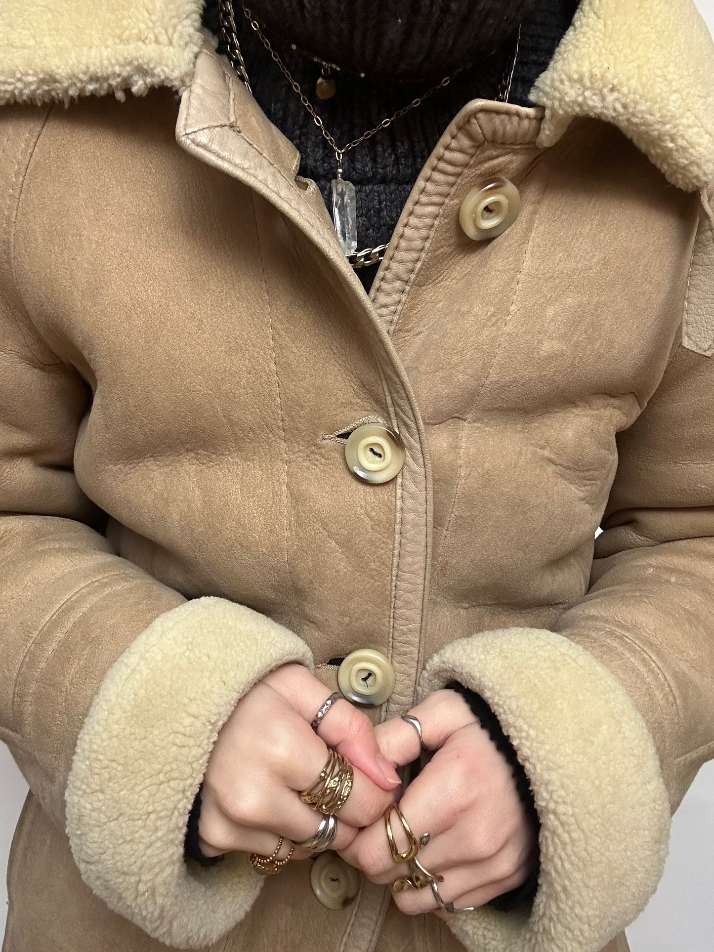Peau lainée beige