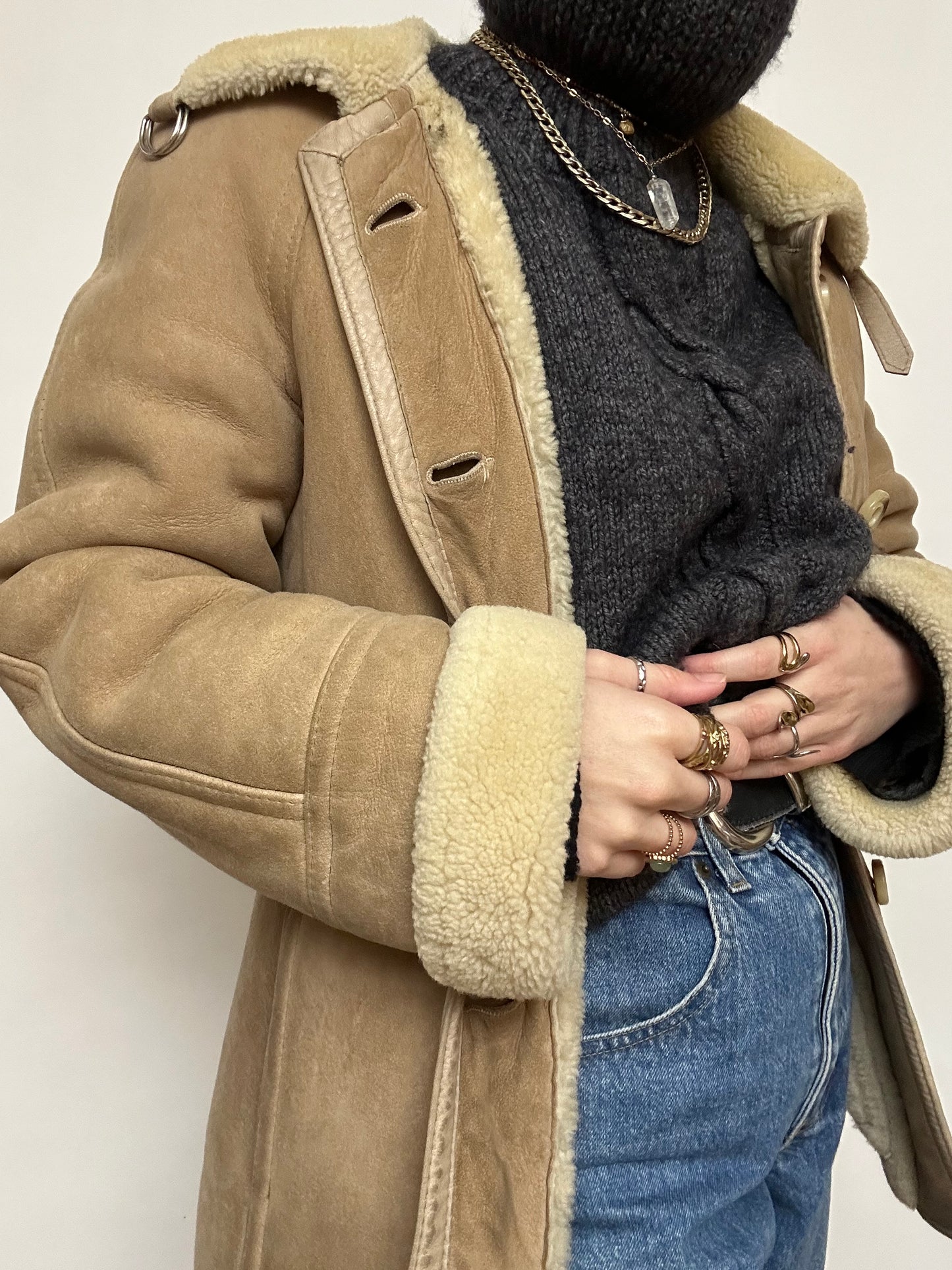 Peau lainée beige