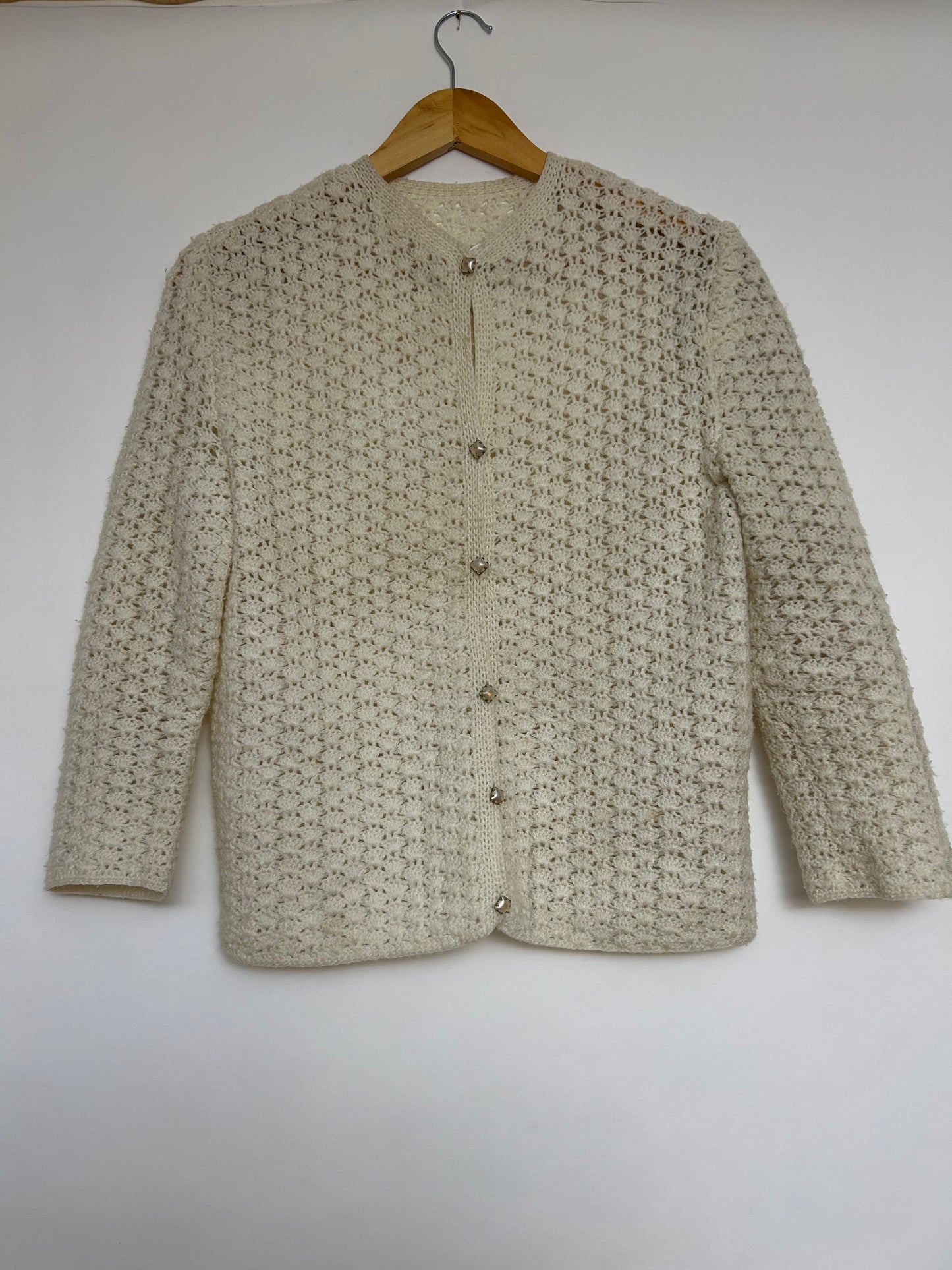 Gilet ajouré beige