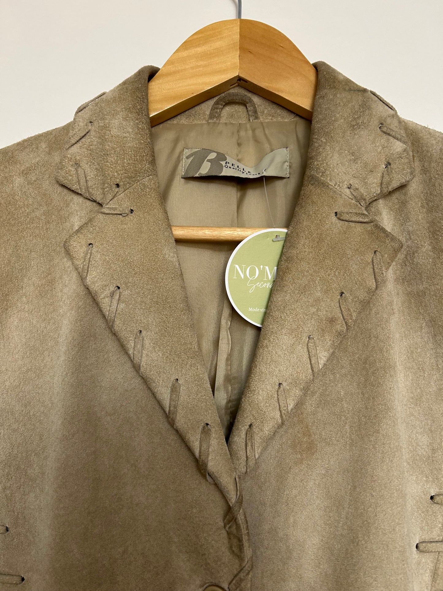 Blazer en daim beige