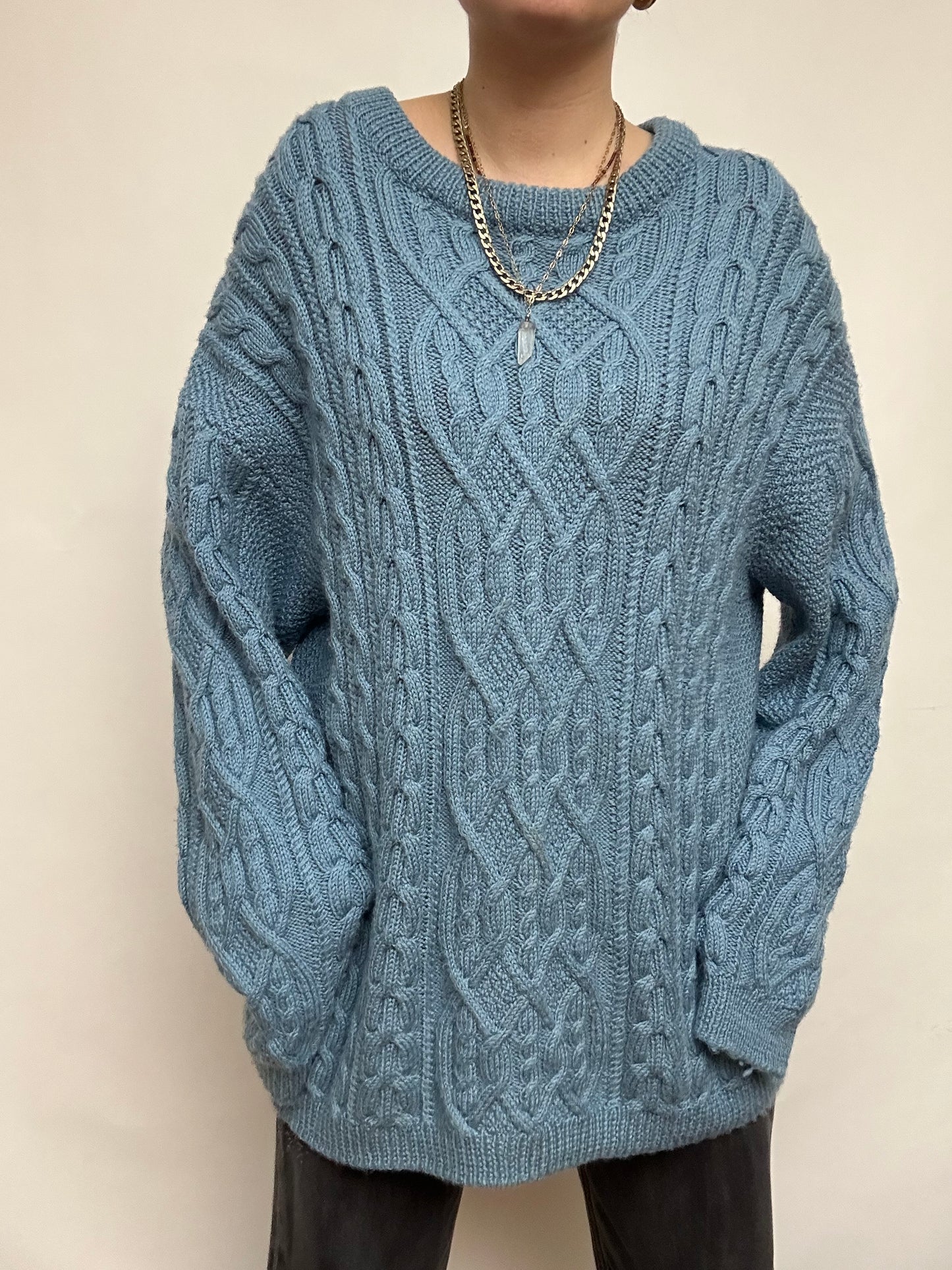 Pull oversize bleu