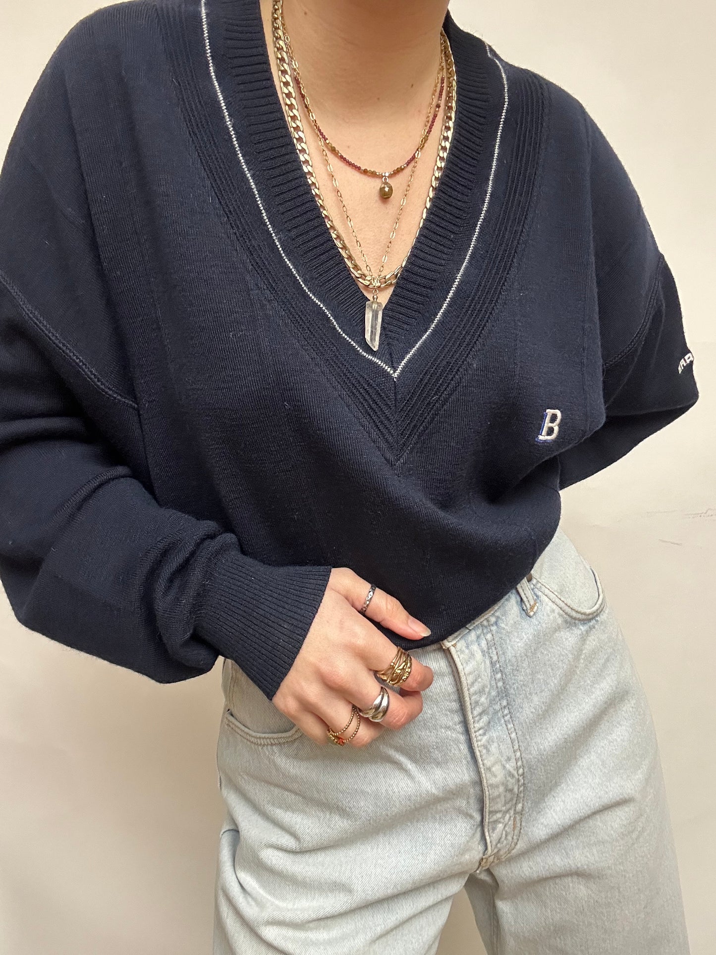 Pull bleu marine