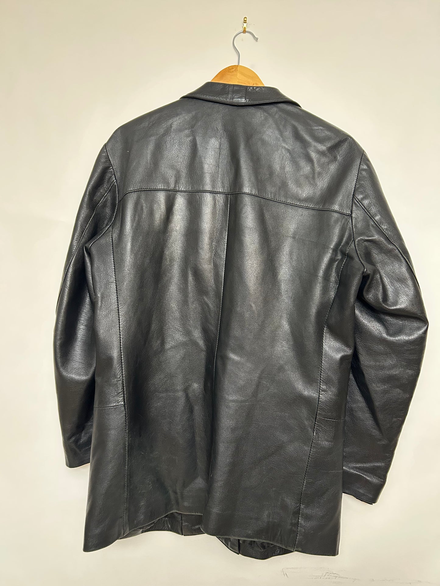 Blazer cuir noir