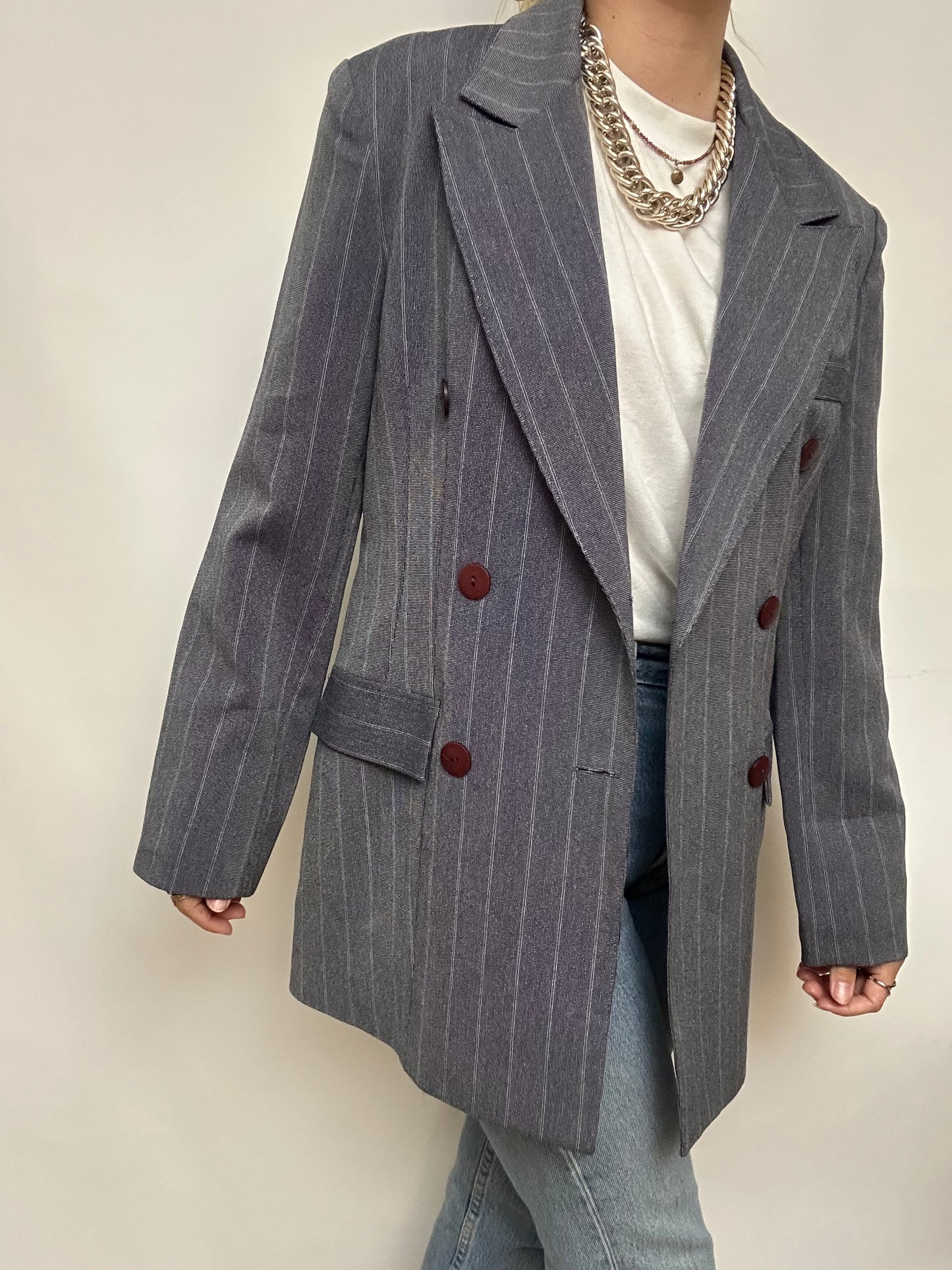 Blazer rayé bleu Gardenia