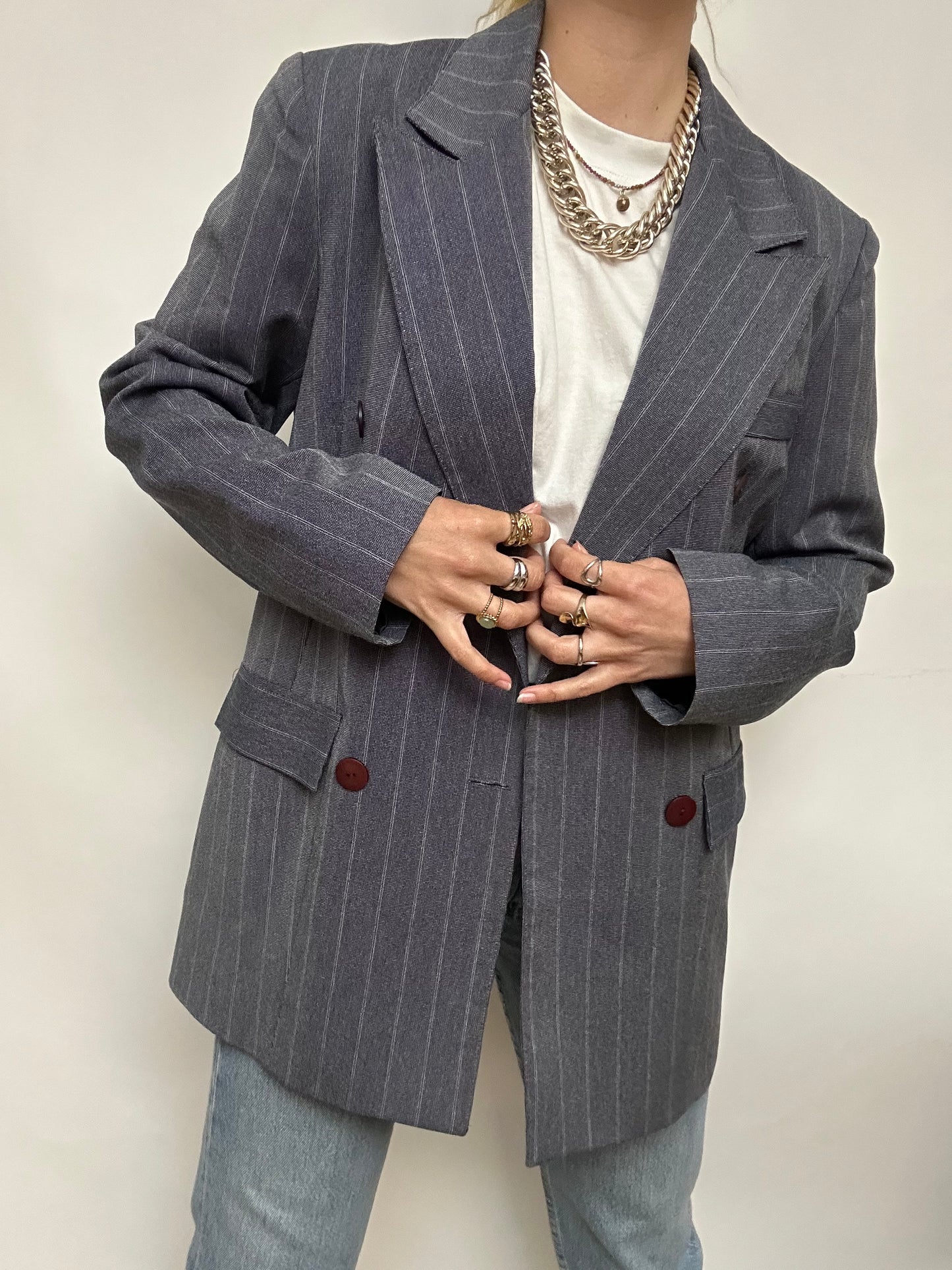 Blazer rayé bleu Gardenia