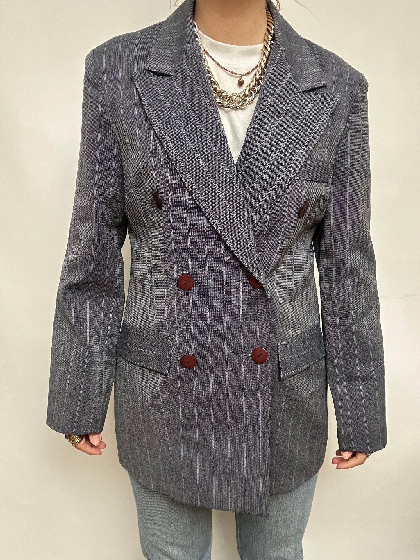 Blazer rayé bleu Gardenia