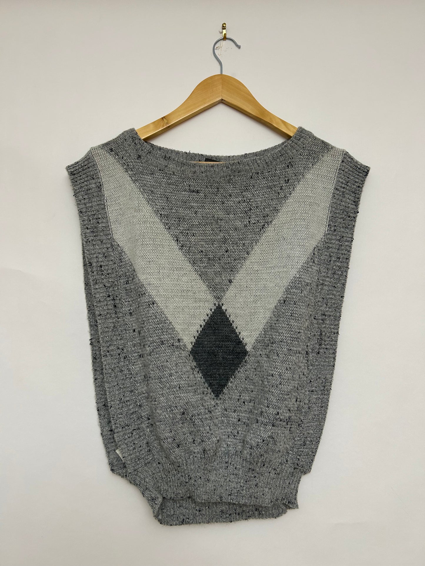 Pull sans manches gris