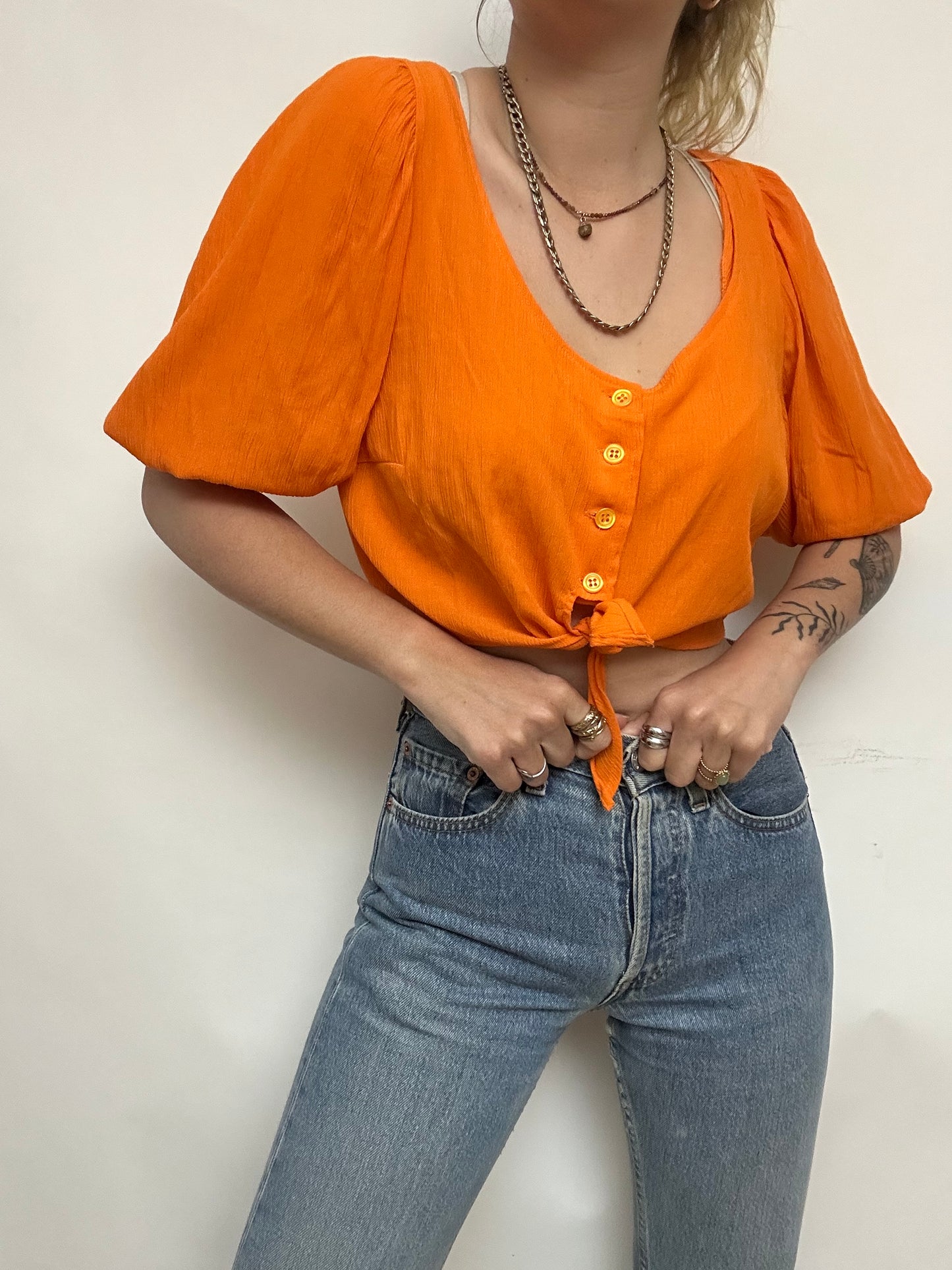 Crop top orange