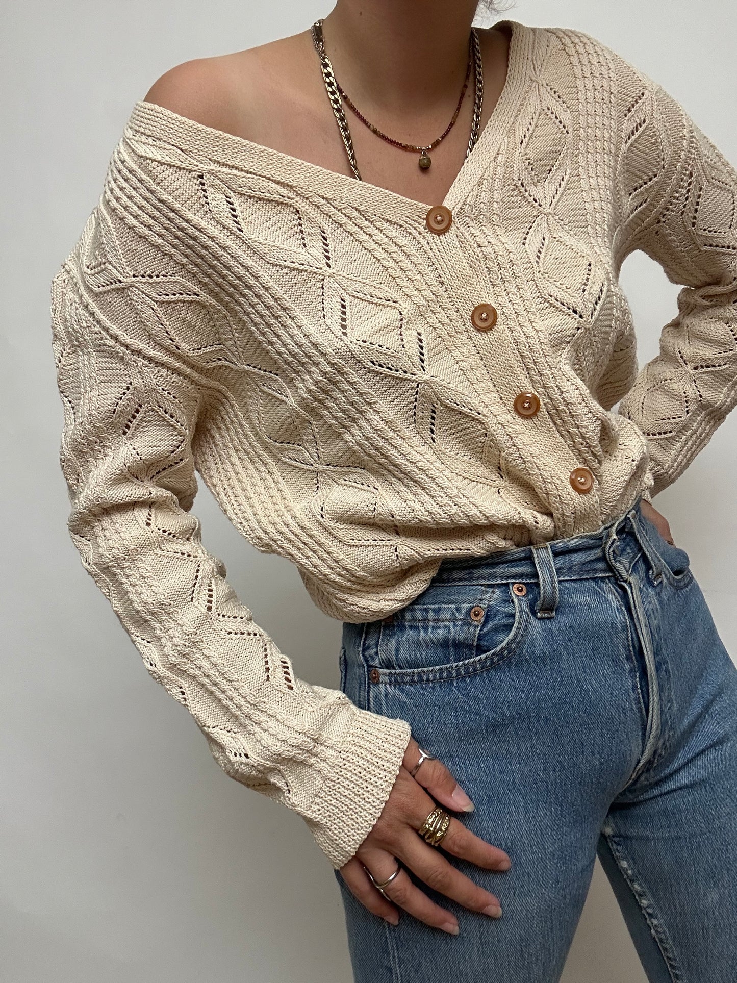 Gilet vintage beige