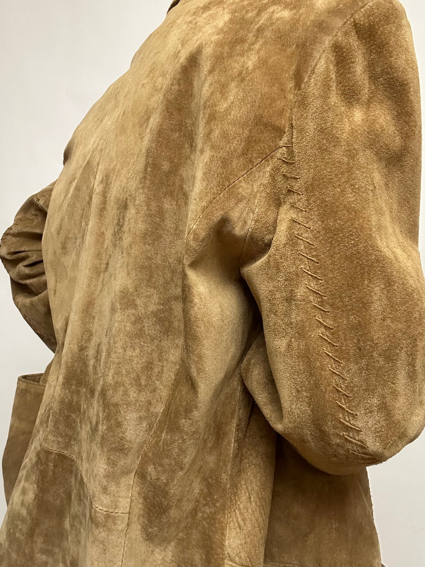 Veste en daim vintage marron