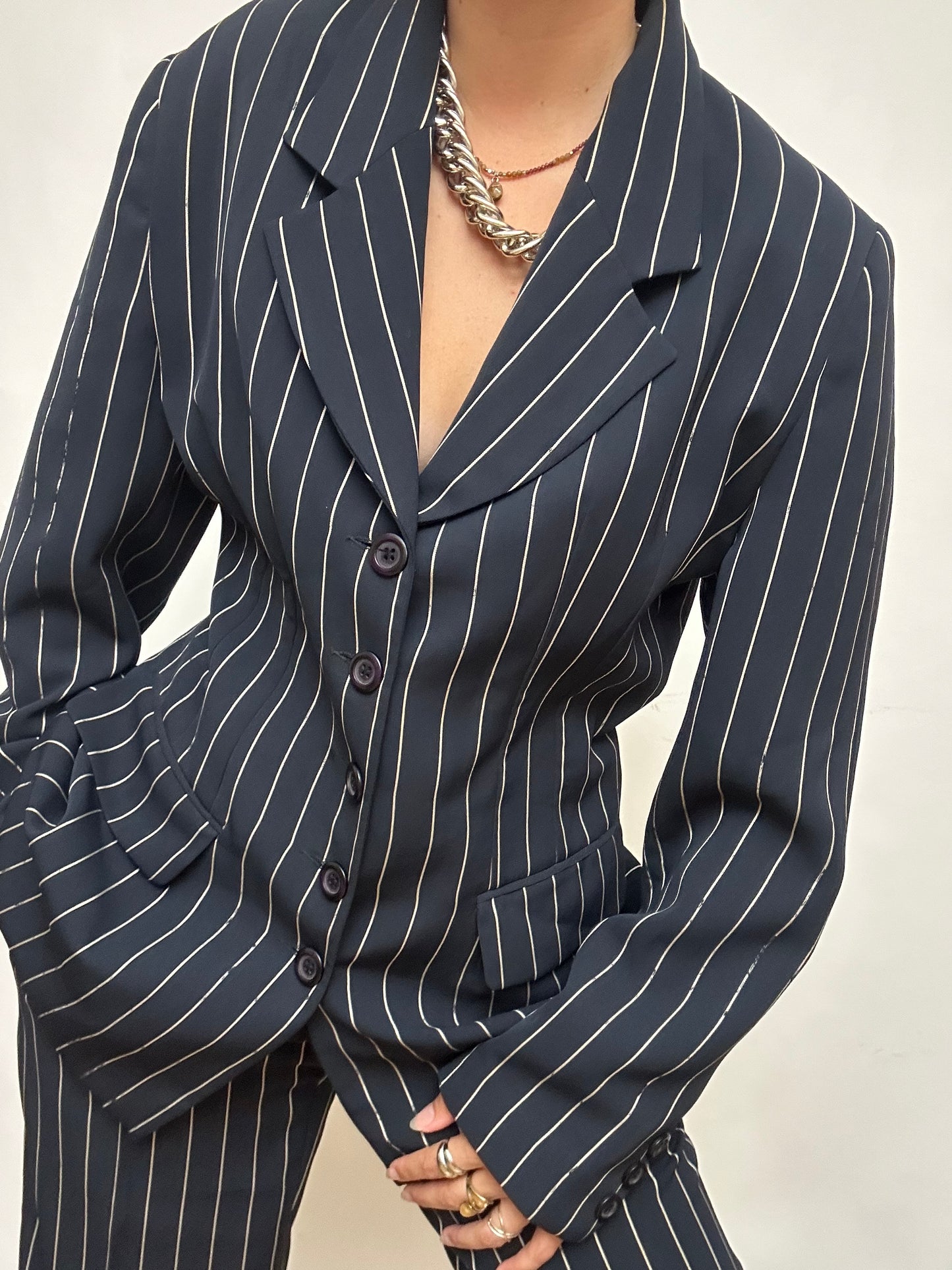 Ensemble de tailleur rayé vintage