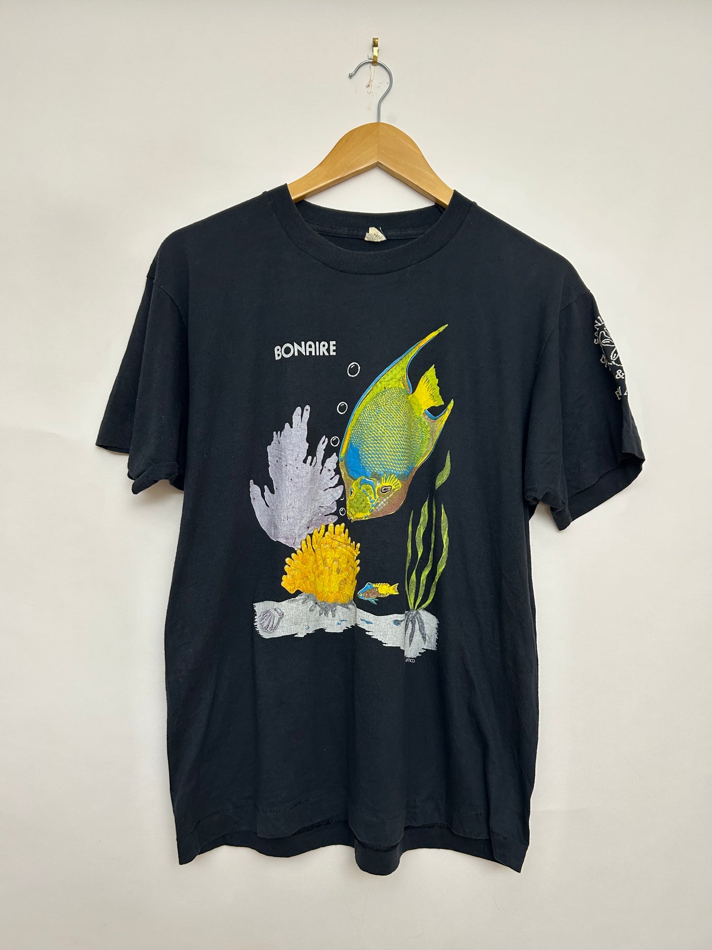 T-shirt vintage noir imprimé made in USA