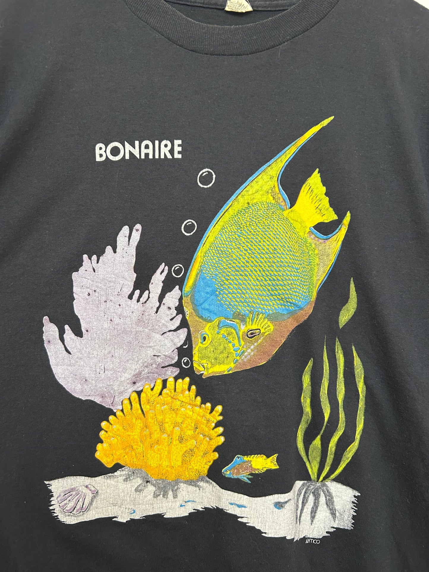 T-shirt vintage noir imprimé made in USA