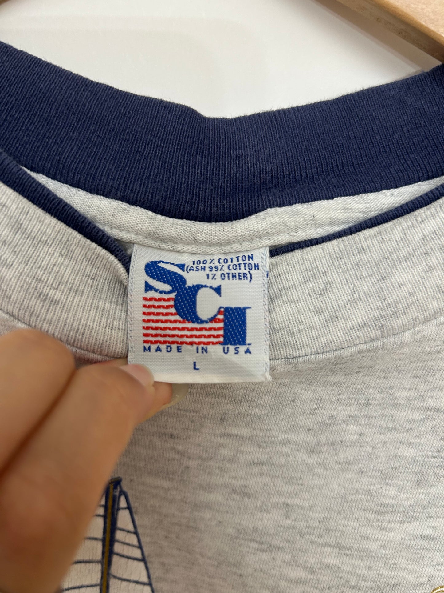 T-shirt vintage gris imprimé made in USA