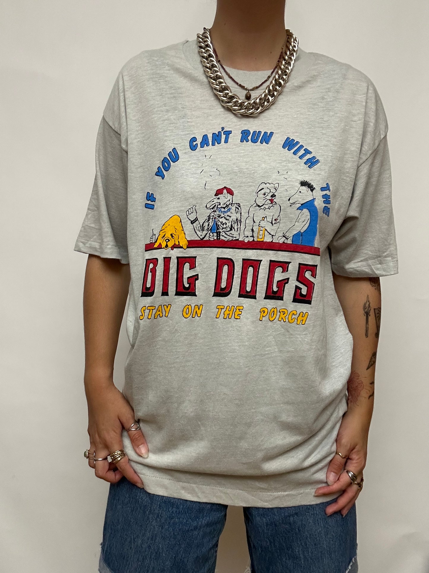 T-shirt vintage gris made in USA
