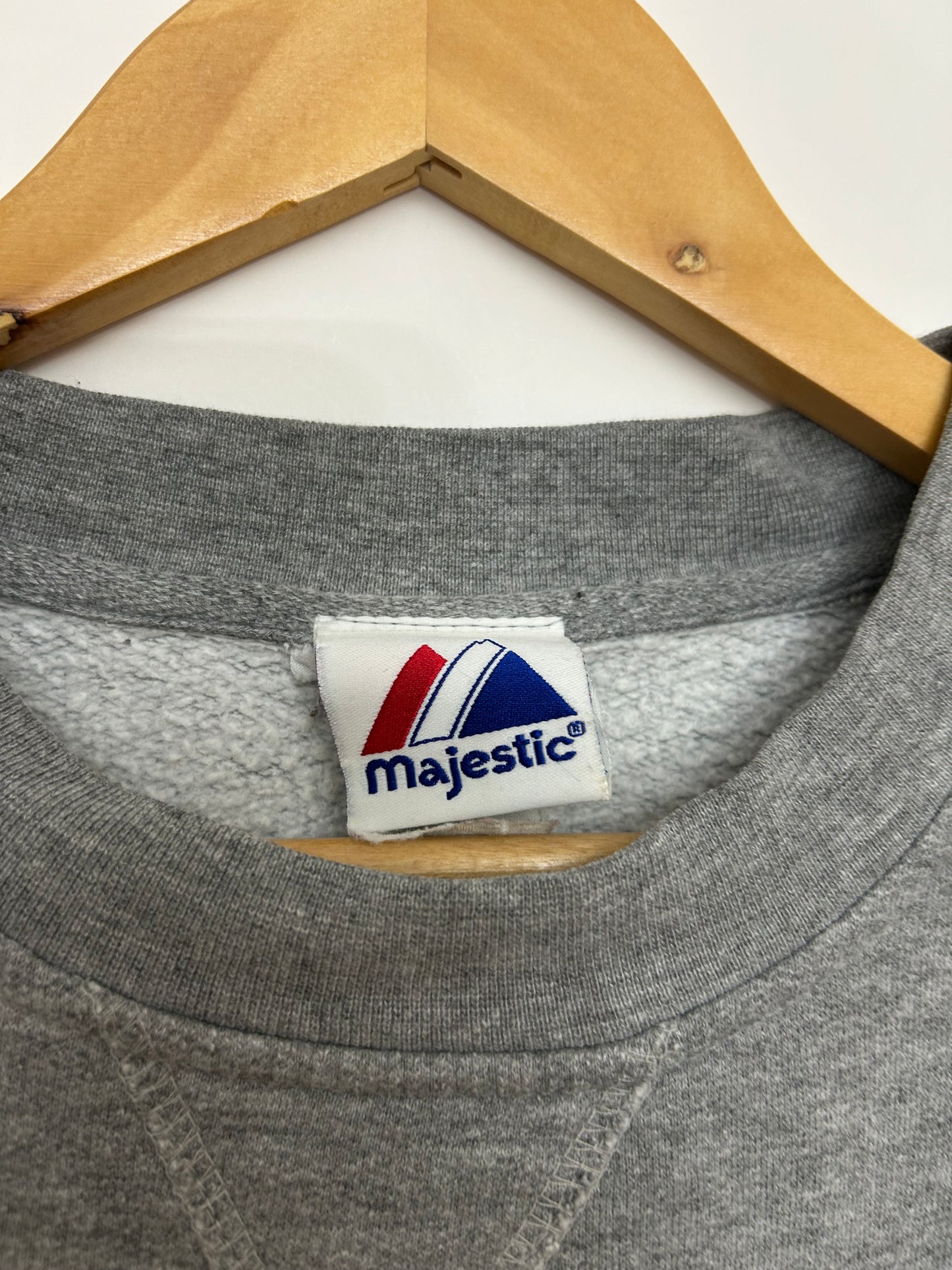 Sweat gris brodé vintage