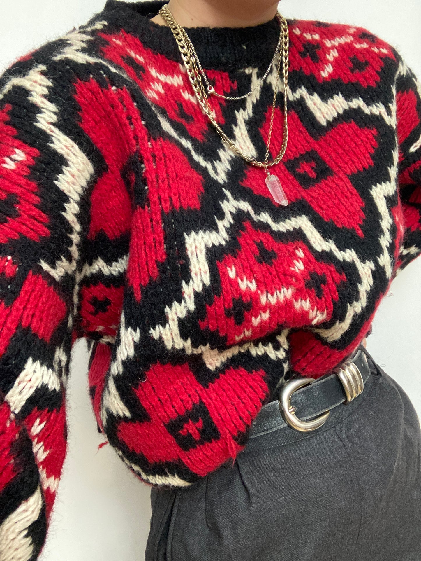 Pull laine jacquard