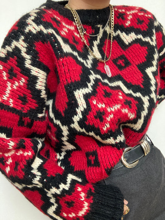 Pull laine jacquard