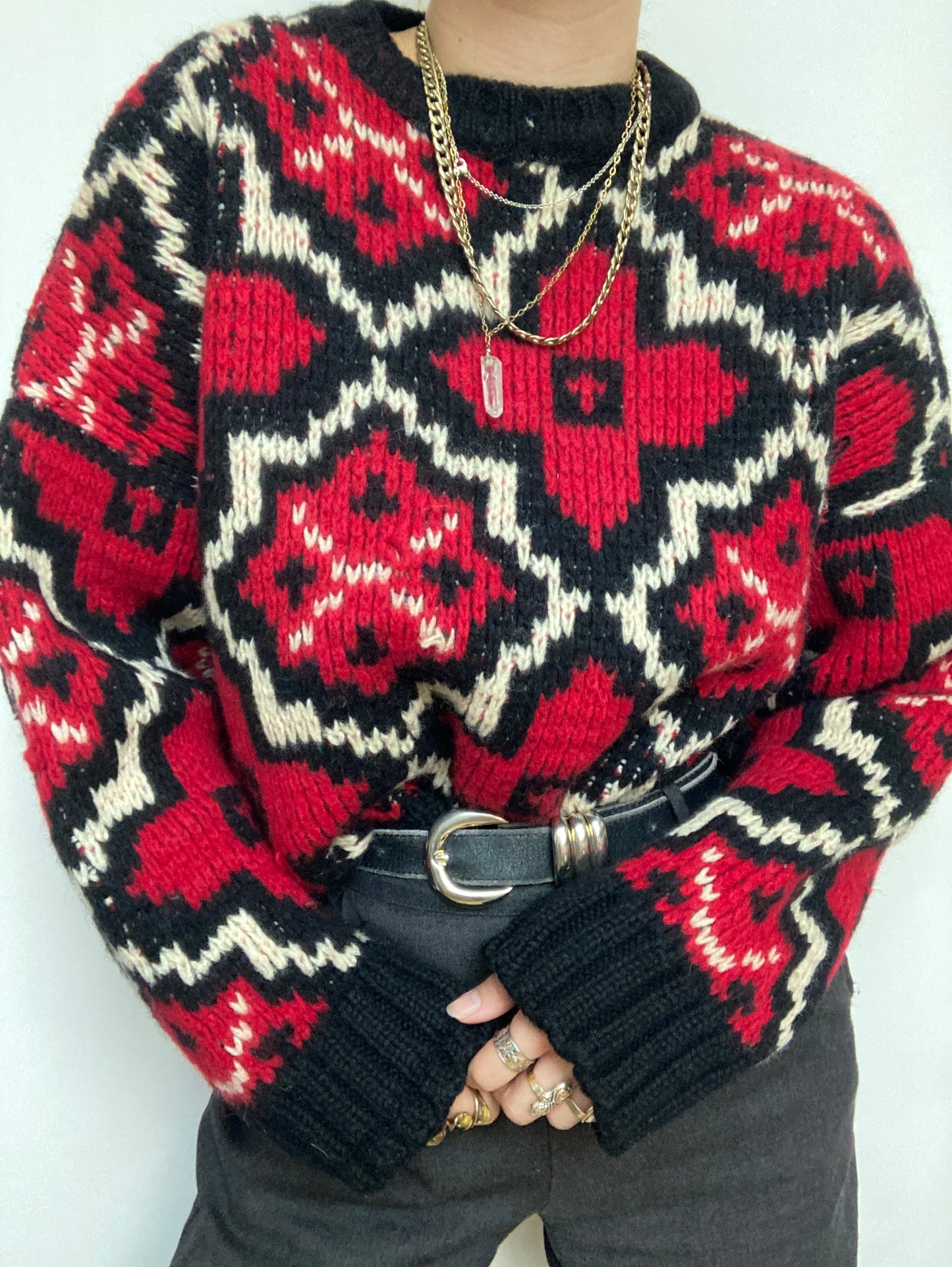 Pull laine jacquard