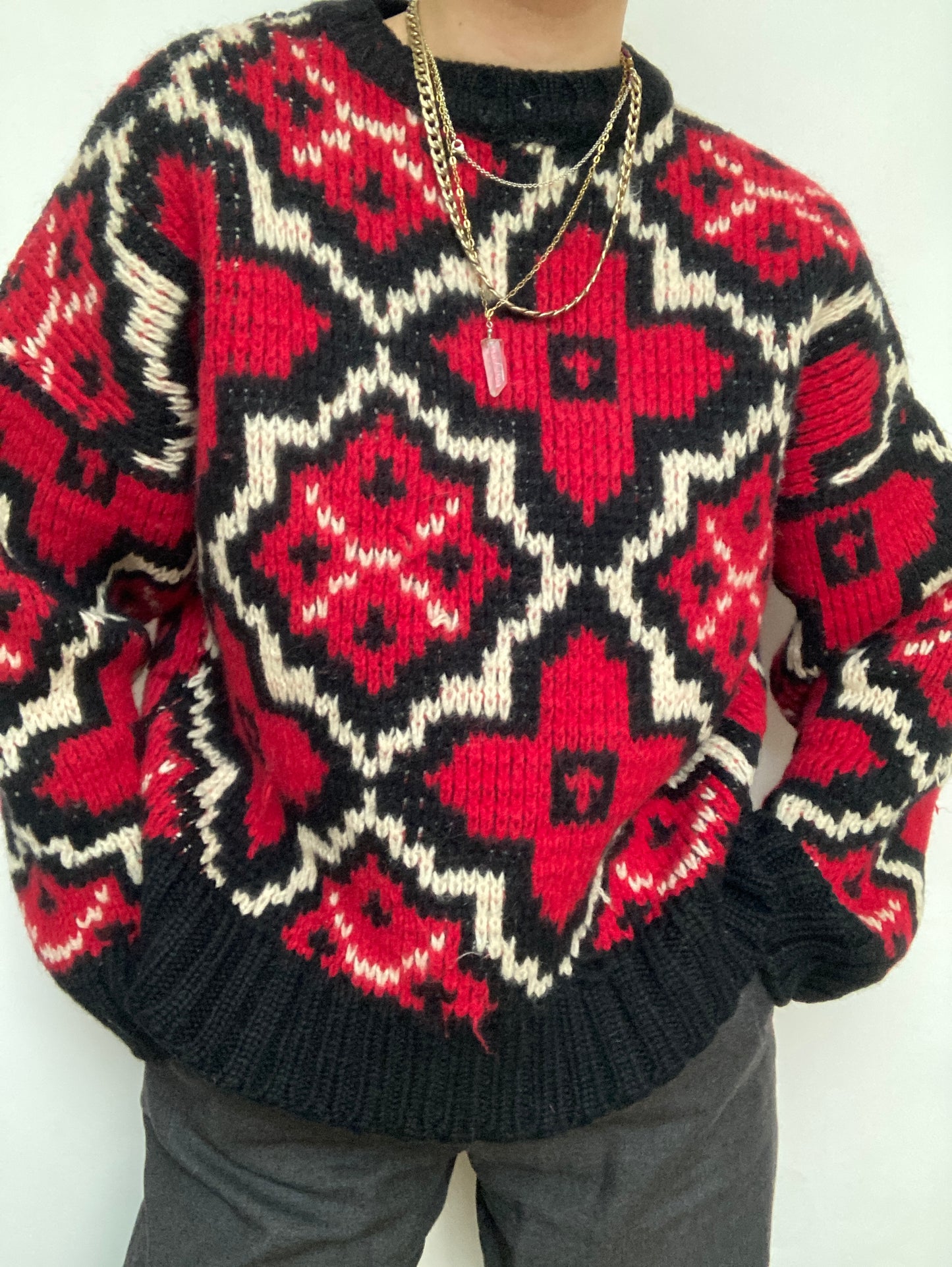 Pull laine jacquard