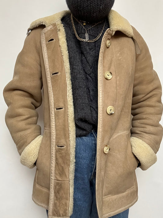 Peau lainée beige