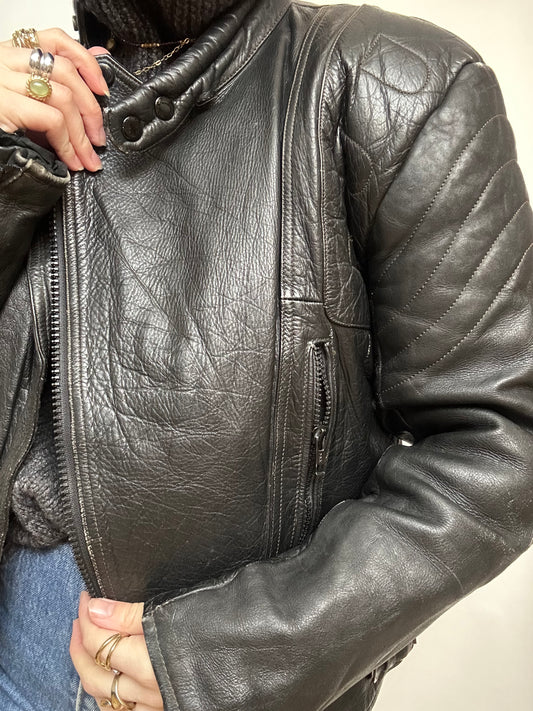 Veste de moto en cuir
