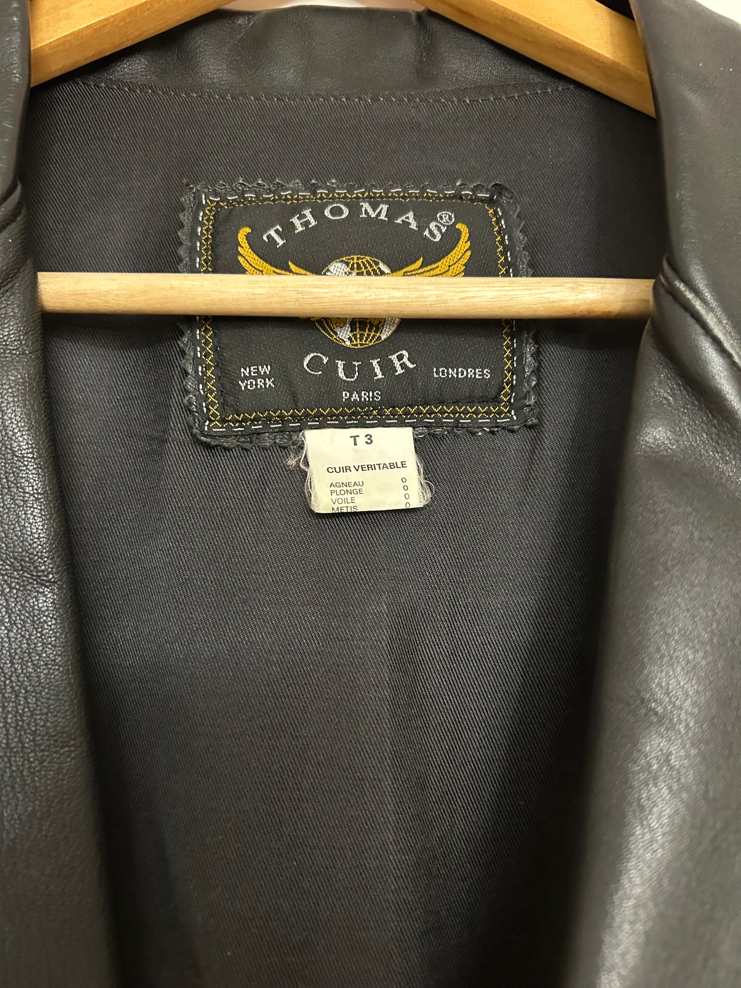 Blazer cuir noir