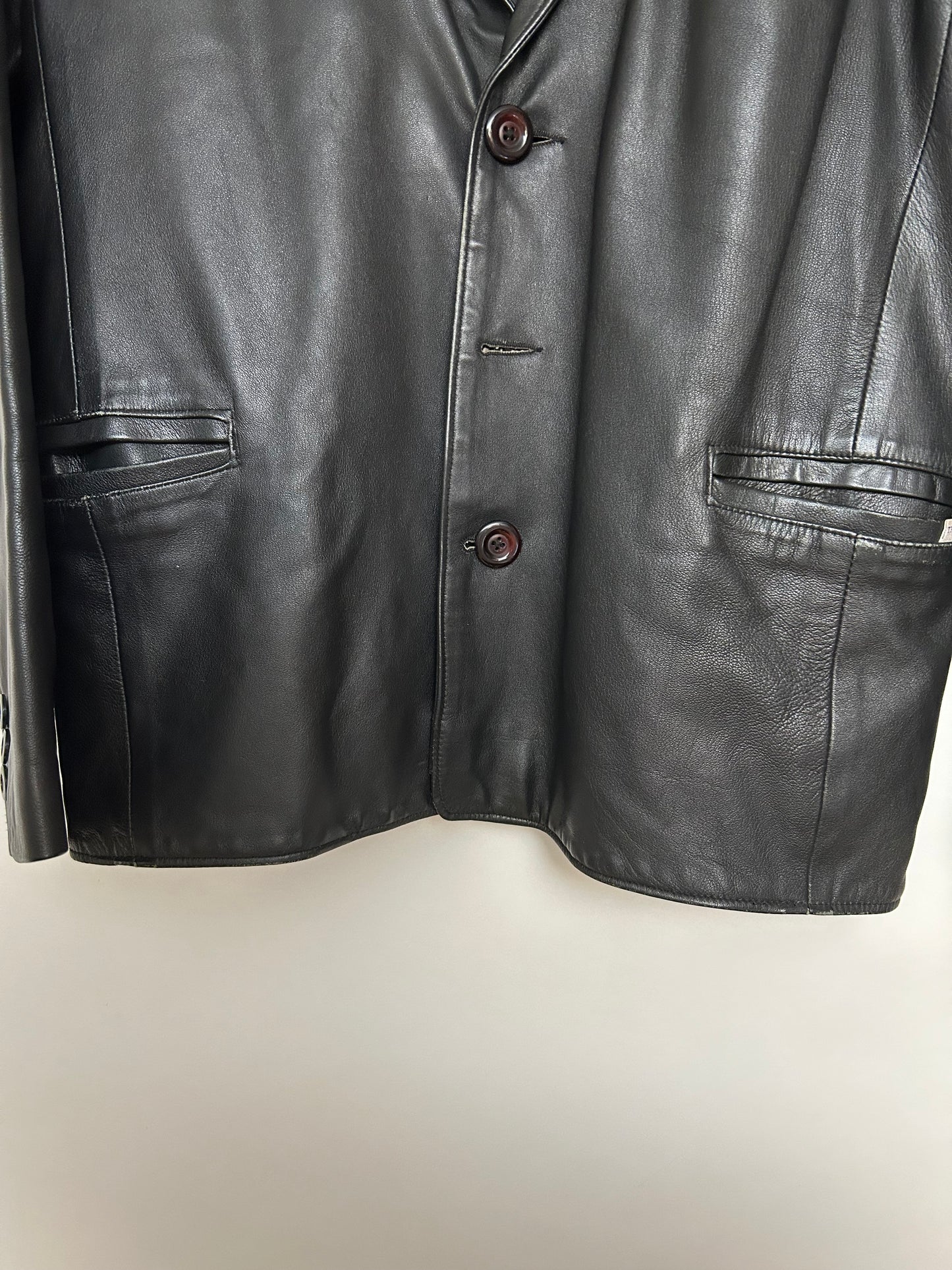 Blazer cuir noir
