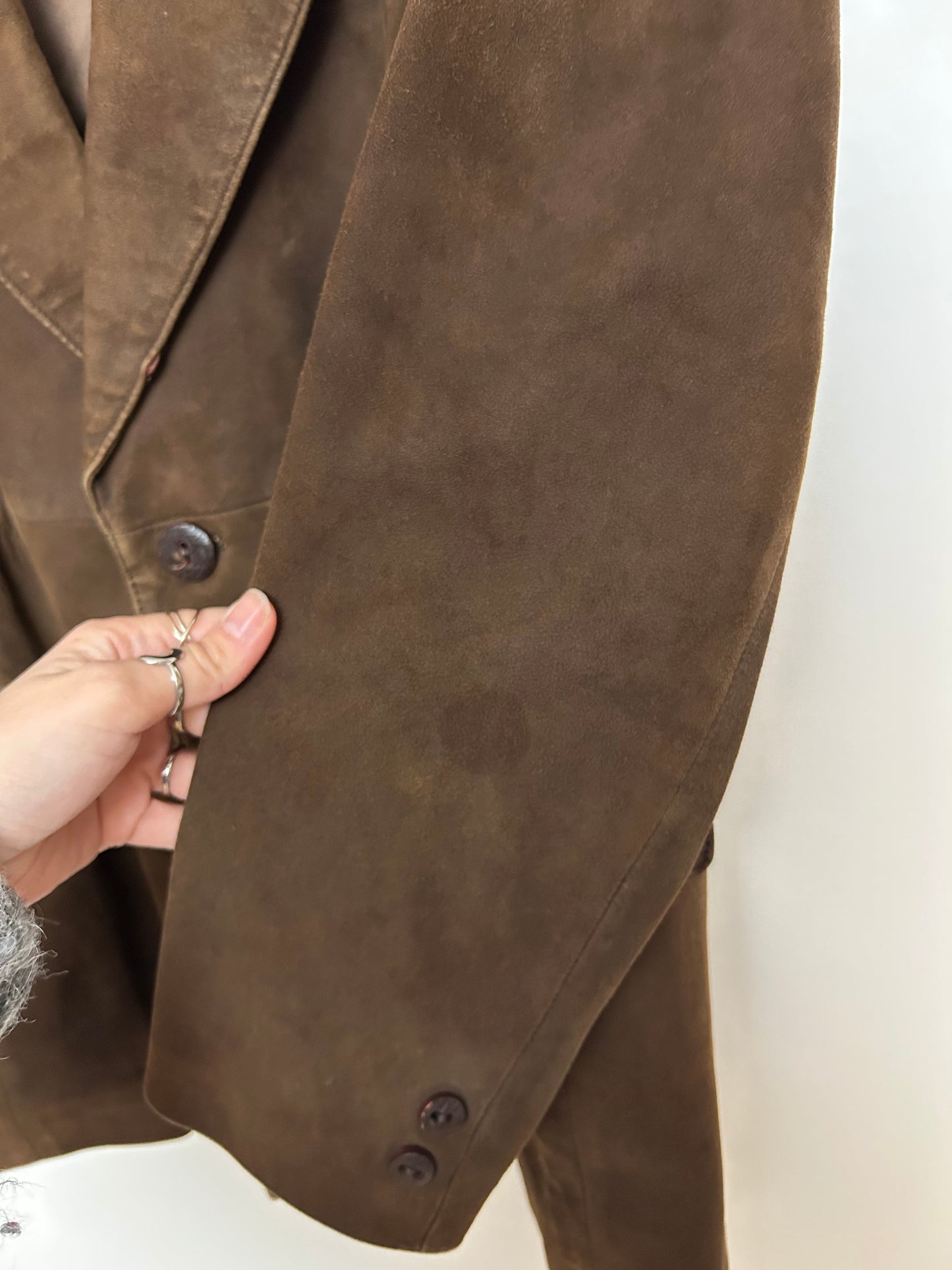 Blazer en daim marron