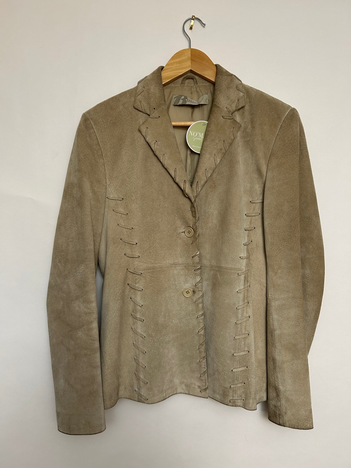 Blazer en daim beige