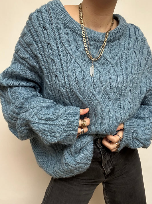 Pull oversize bleu