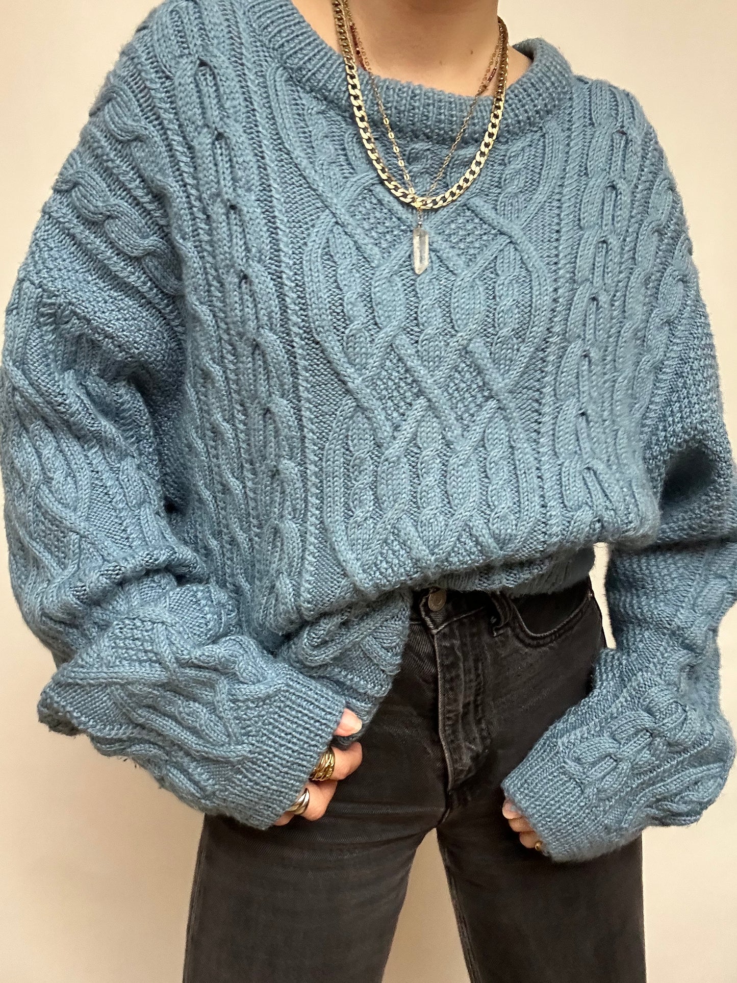 Pull oversize bleu