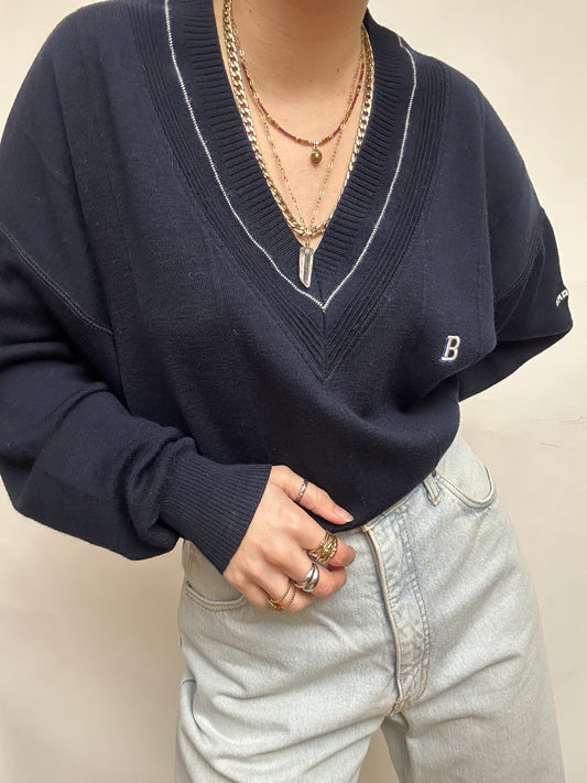Pull bleu marine