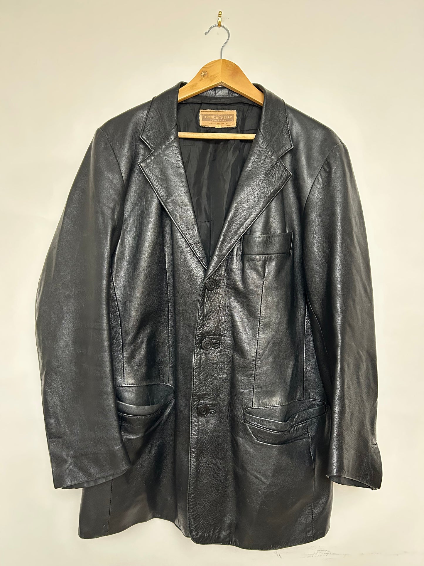 Blazer cuir noir