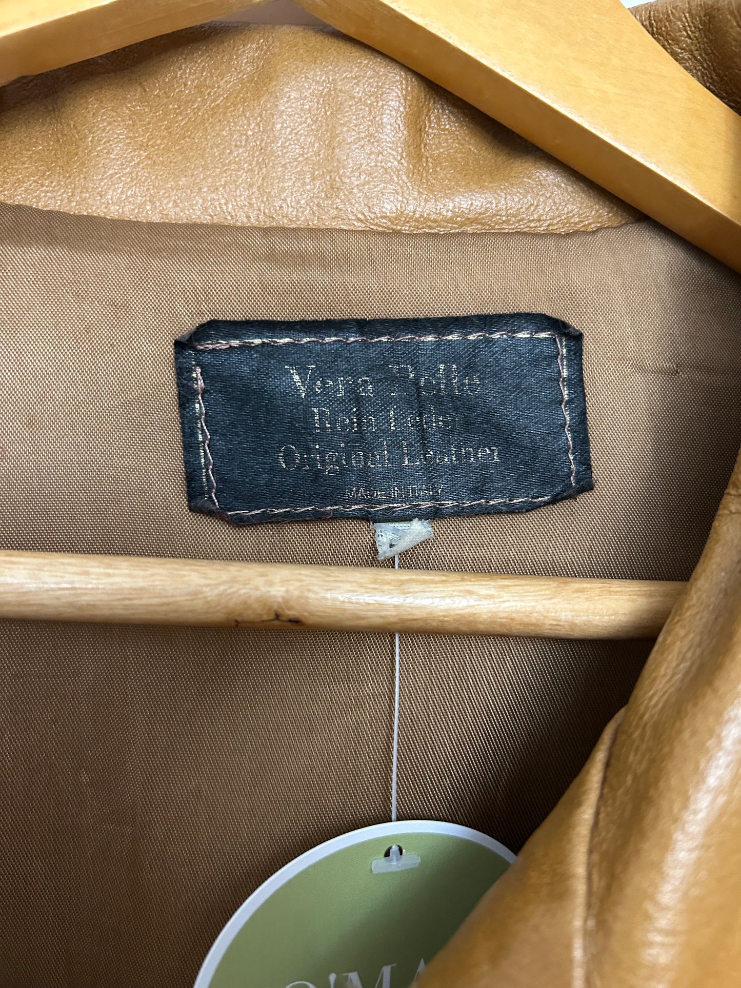 Veste cuir caramel