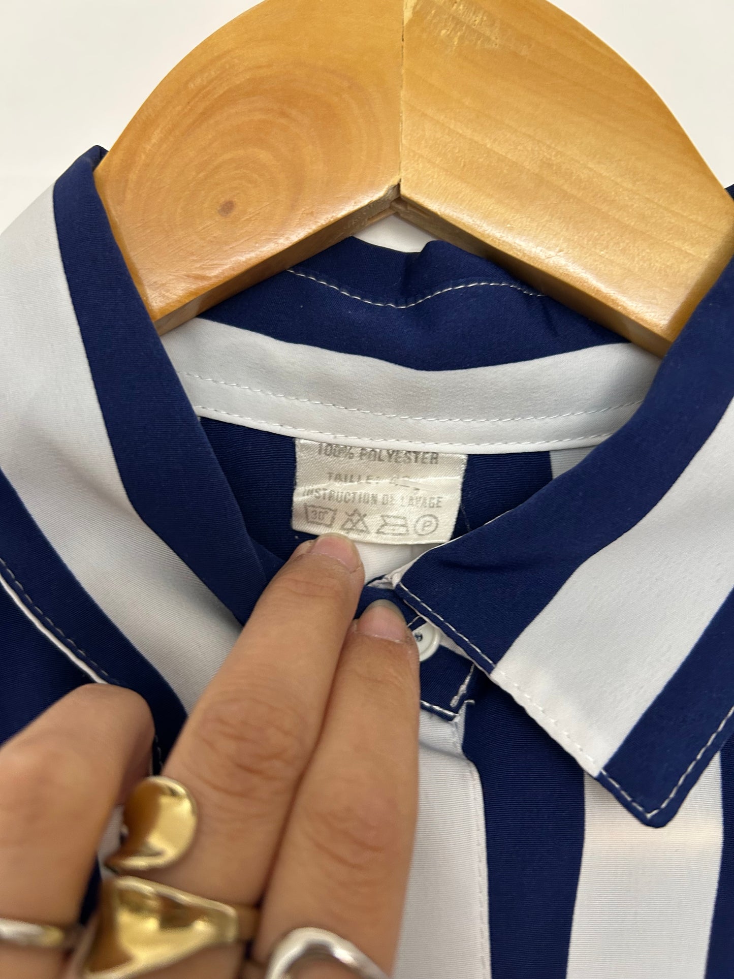 Chemise rayée manches courtes