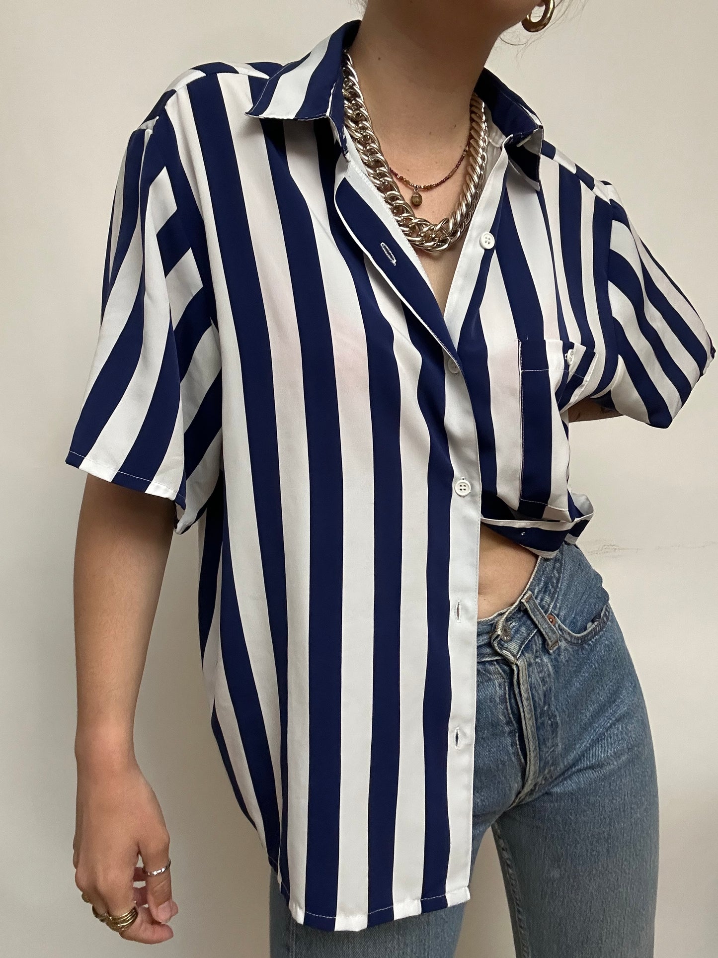 Chemise rayée manches courtes