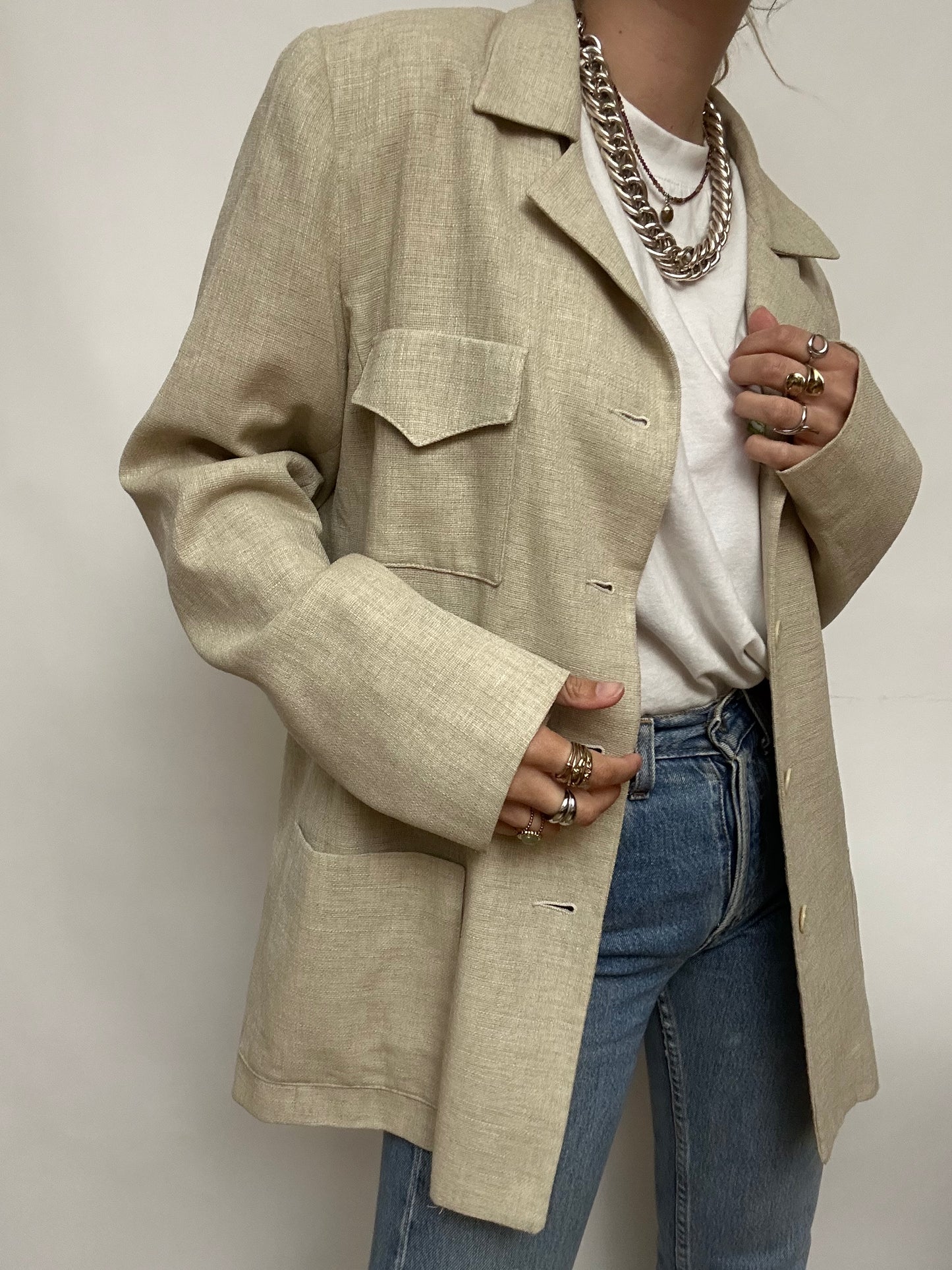 Veste/ Chemise beige Électre