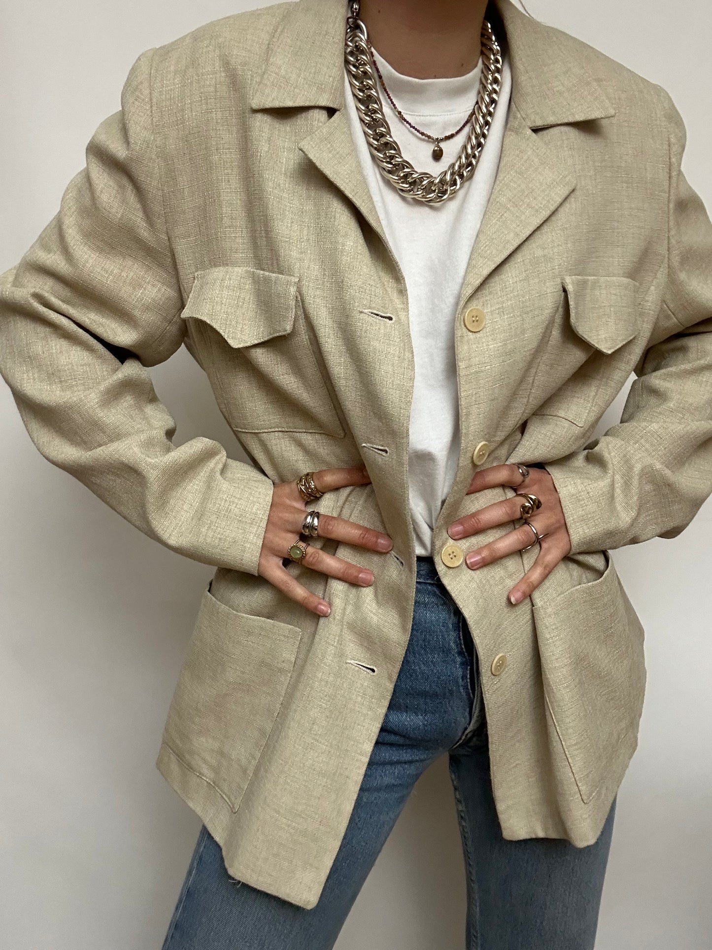 Veste/ Chemise beige Électre