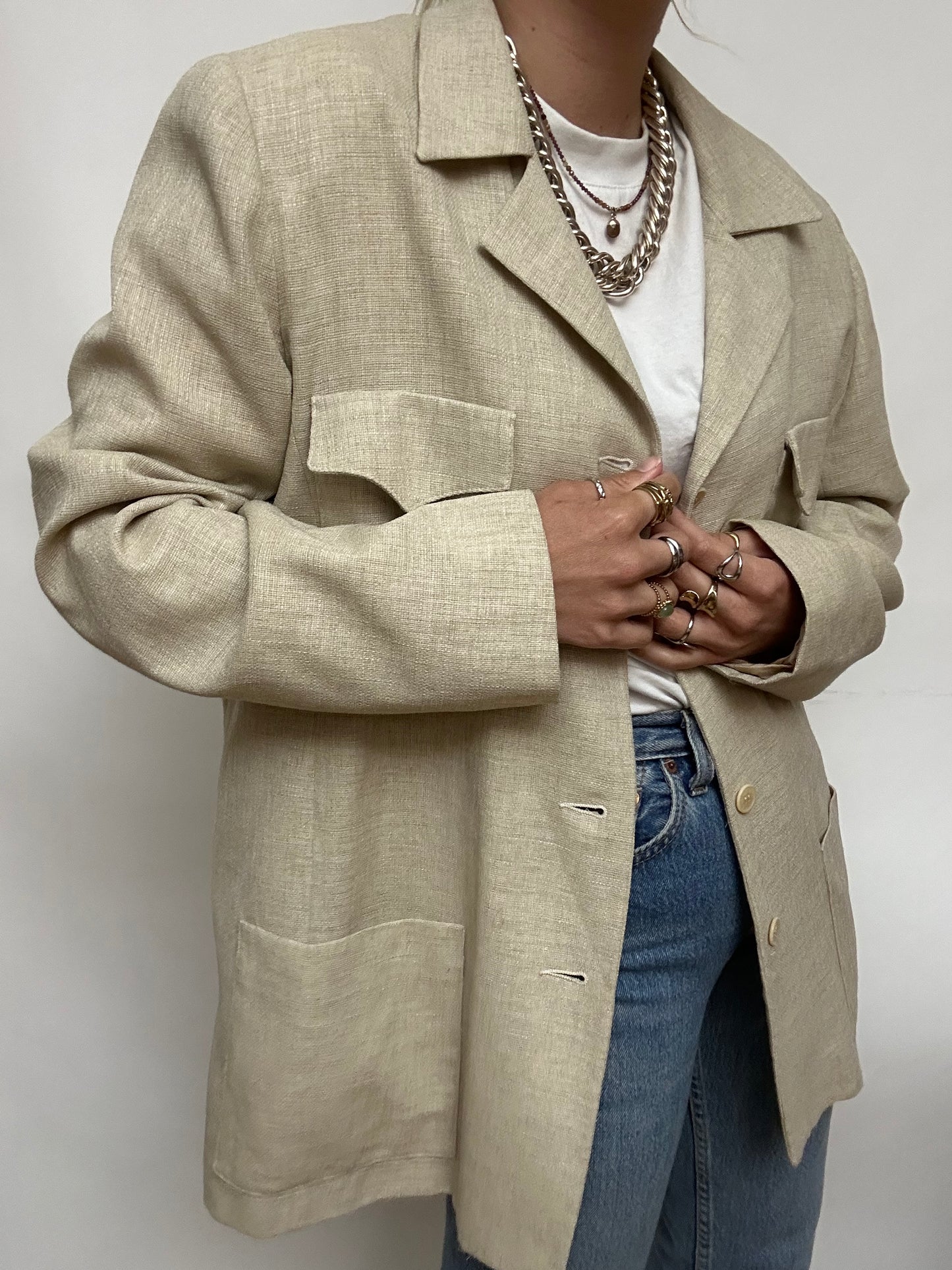 Veste/ Chemise beige Électre