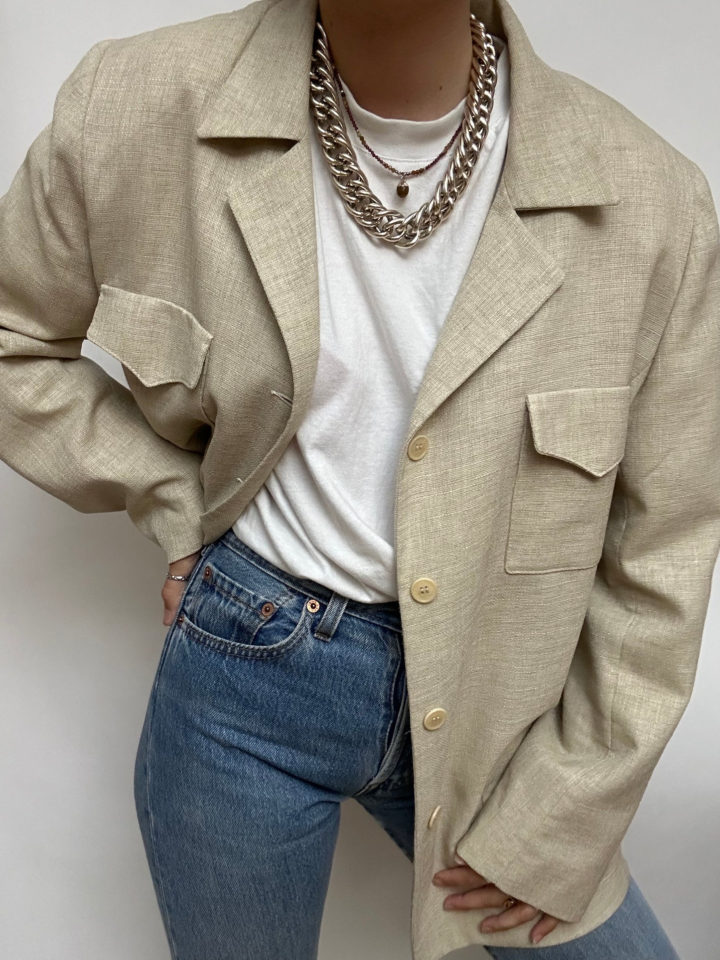 Veste/ Chemise beige Électre