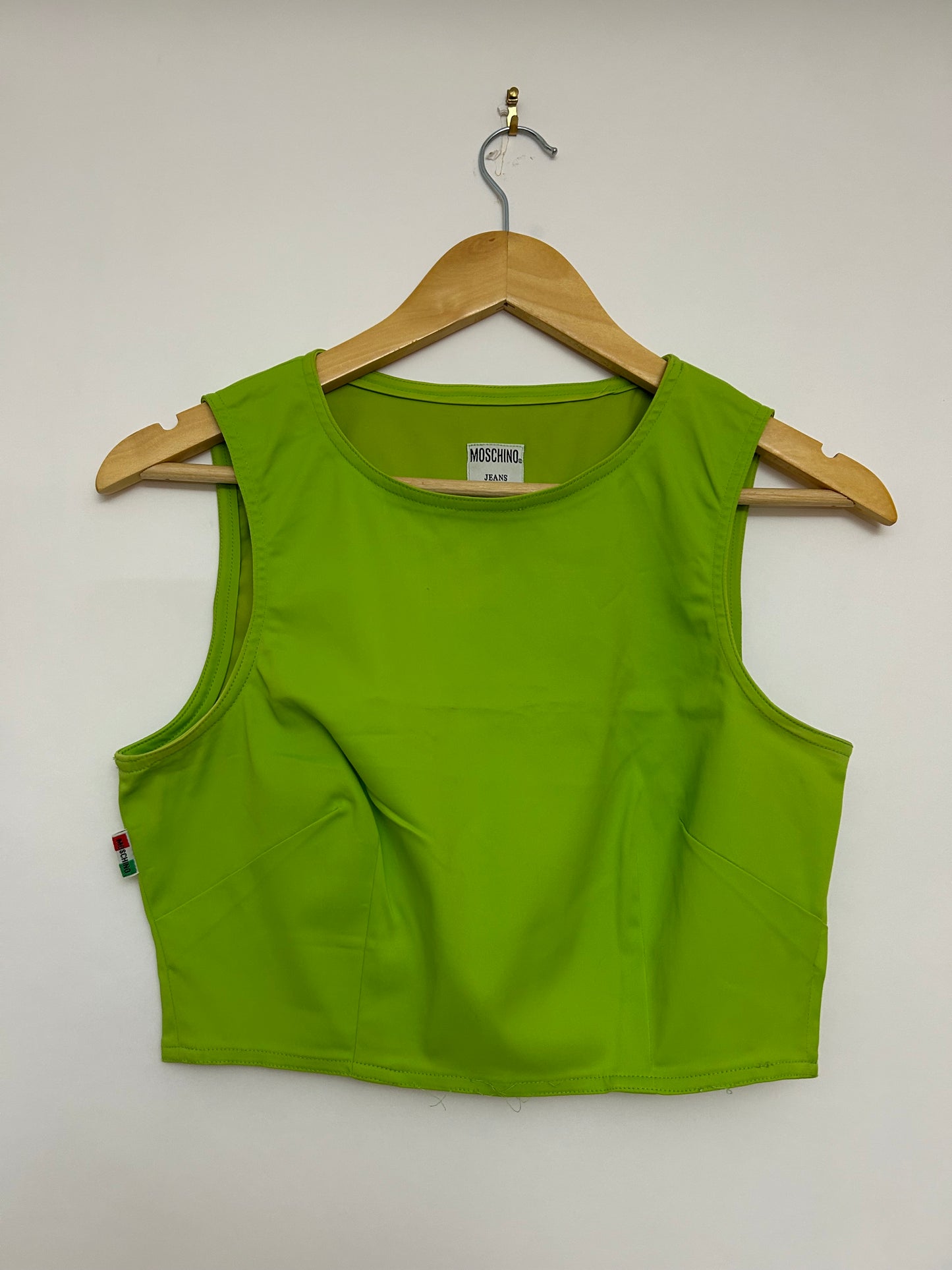 Crop Top Moschino vert anis