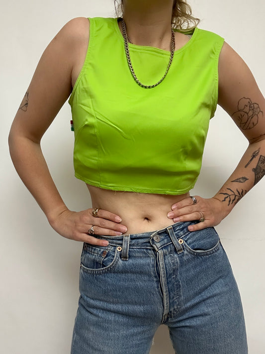 Crop Top Moschino vert anis