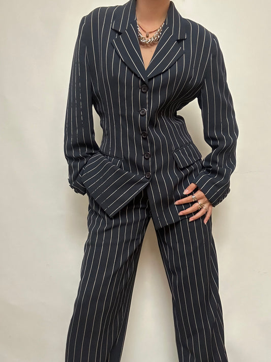 Ensemble de tailleur rayé vintage